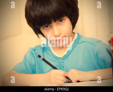 Schüler Hausaufgaben Stockfoto