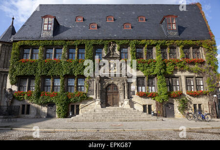 Rathaus der Stadt Quedlinburg Stockfoto