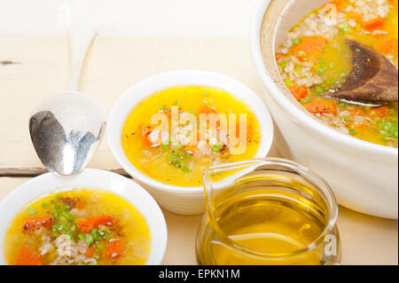 Syrische Gerstensuppe Brühe Aleppo Stil Stockfoto