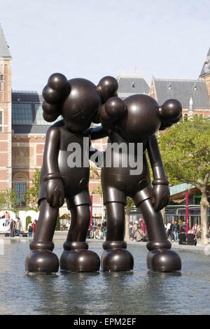 Statue im Rijksmuseum in Amsterdam "Walking on Water" Stockfoto