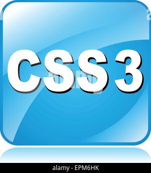 Illustration des blauen Quadrat für css3 Stock Vektor