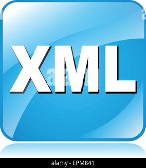 Illustration des blauen Quadrat für xml Stock Vektor