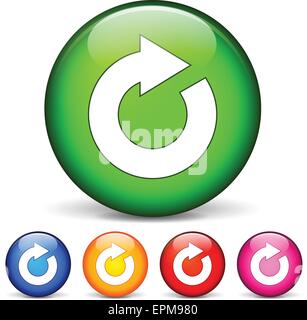 Darstellung der fünf Kreis-Symbole für die Aktualisierung Stock Vektor