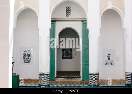 Innenhof im Musee de Marrakech in Marokko Stockfoto