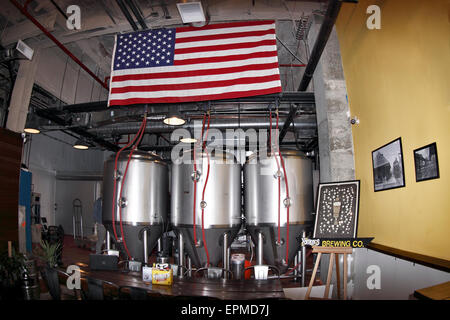 Im Inneren der Yonkers Brauerei Brauerei Yonkers New York Stockfoto