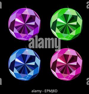 Abstrakte Luxus Diamant Set Vektor-Illustration Stock Vektor