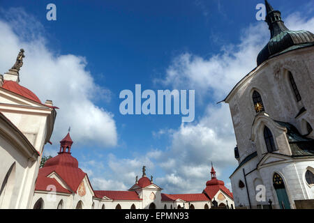 Wallfahrt der Kirche des Hl. Johannes von Nepomuk, Zelena Hora Zdar Nad Sazavou, Mähren, UNESCO Welt Kulturerbe Website, Tschechische Republik, Europa Stockfoto