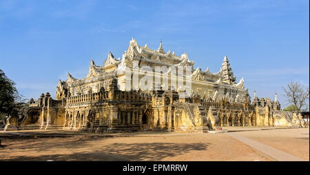 Maha Aung Mye Bon Zan Kloster (mir Nu Eiche Kyaung) - Ziegel Stockfoto