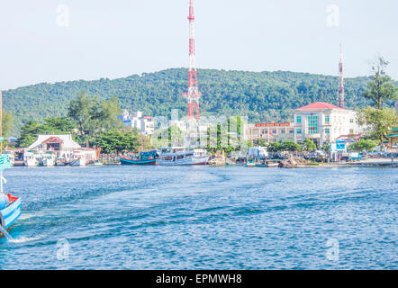 Blick aufs Meer in Duong Dong-Stadt in Vietnam Stockfoto