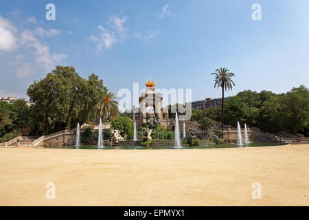 Parc De La Ciutadella Barcelona Katalonien Spanien Cascada Fontana monumentale Stockfoto