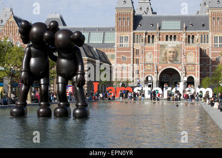 Statue im Rijksmuseum in Amsterdam "Walking on Water" Stockfoto