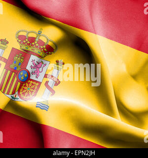 Wehende Flagge Spanien Stockfoto