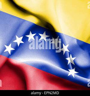 Wehende Flagge Venezuela Stockfoto