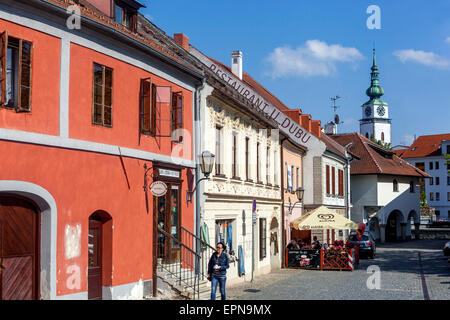 Tschechische historische Stadt Trebic Tschechien Jüdisches Viertel Stockfoto