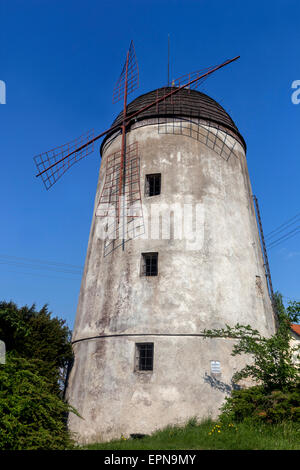 Windmühle, Třebíč, Tschechien Stockfoto