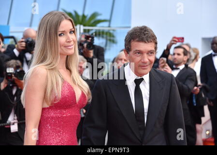 Nicole Kempel und Antonio Banderas/Teilnahme an der Red Carpet Premiere SICARIO/68th Cannes Film Festival/Festival de Cannes 2015/19.05.2015/picture Allianz Stockfoto