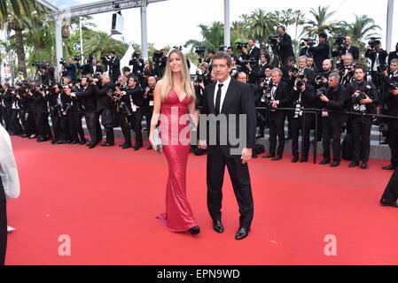 Nicole Kempel und Antonio Banderas/Teilnahme an der Red Carpet Premiere SICARIO/68th Cannes Film Festival/Festival de Cannes 2015/19.05.2015/picture Allianz Stockfoto