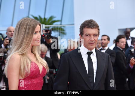 Nicole Kempel und Antonio Banderas/Teilnahme an der Red Carpet Premiere SICARIO/68th Cannes Film Festival/Festival de Cannes 2015/19.05.2015/picture Allianz Stockfoto