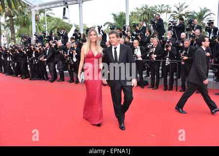 Nicole Kempel und Antonio Banderas/Teilnahme an der Red Carpet Premiere SICARIO/68th Cannes Film Festival/Festival de Cannes 2015/19.05.2015/picture Allianz Stockfoto