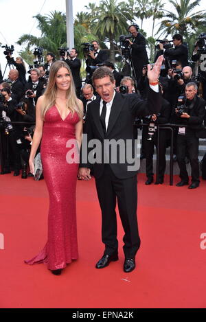 Nicole Kempel und Antonio Banderas/Teilnahme an der Red Carpet Premiere SICARIO/68th Cannes Film Festival/Festival de Cannes 2015/19.05.2015/picture Allianz Stockfoto