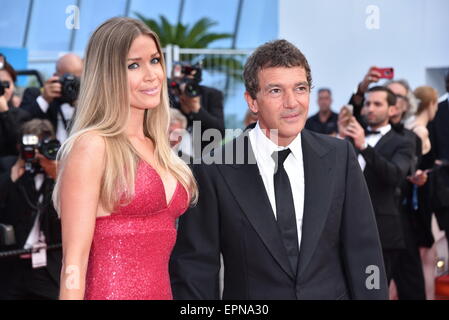 Nicole Kempel und Antonio Banderas/Teilnahme an der Red Carpet Premiere SICARIO/68th Cannes Film Festival/Festival de Cannes 2015/19.05.2015/picture Allianz Stockfoto