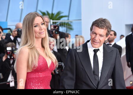 Nicole Kempel und Antonio Banderas/Teilnahme an der Red Carpet Premiere SICARIO/68th Cannes Film Festival/Festival de Cannes 2015/19.05.2015/picture Allianz Stockfoto