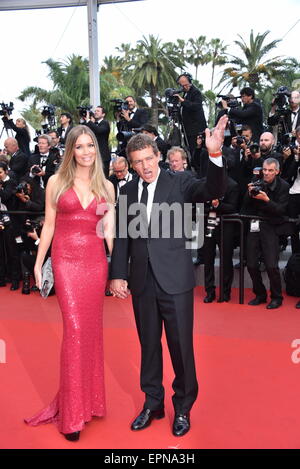 Nicole Kempel und Antonio Banderas/Teilnahme an der Red Carpet Premiere SICARIO/68th Cannes Film Festival/Festival de Cannes 2015/19.05.2015/picture Allianz Stockfoto