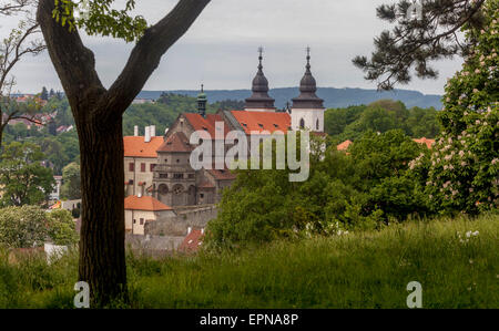 Basilika St. Prokop romanisch-gotischen 13. Jahrhundert Trebic, UNESCO, Tschechische Republik Stockfoto