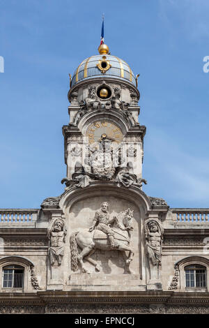 Details des Platzes Terreaux in Lyon City, Frankreich Stockfoto