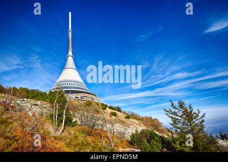 Blick auf Jested Turm, Liberec, Tschechische Republik Stockfoto