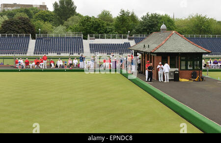 Kelvingrove Lawn Bowls Centre Glasgow Schottland, Vereinigtes Königreich Stockfoto