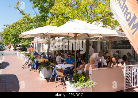 Franschhoek Bistro Cafe, Hugenotten Road, Franschhoek, Cape Winelands District, Provinz Western Cape, Südafrika Stockfoto