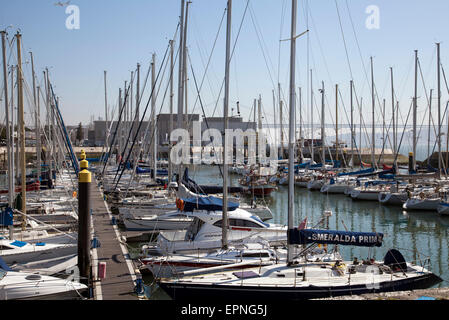 Marina mit Yachten in Belem in Lissabon - Portugal Stockfoto