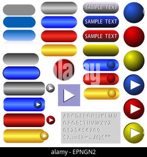 Vektor-Tasten Stock Vektor