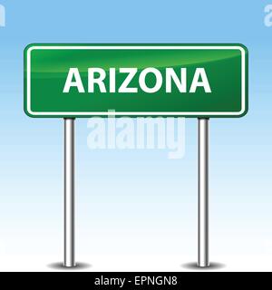 Abbildung von Arizona grün Metall Schild Stock Vektor