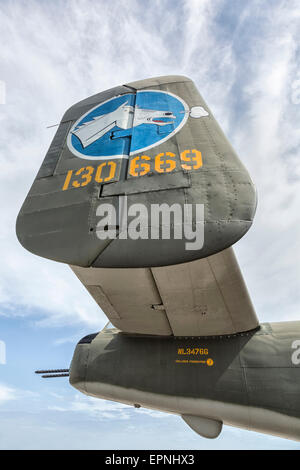 North American B25 Mitchell Flugzeug - Heckteil Stockfoto