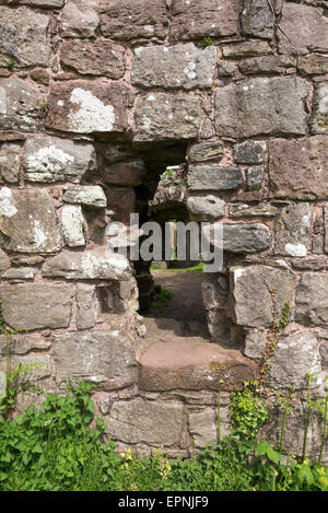 Burgmauer Beeston Castle in Cheshire, England. Stockfoto