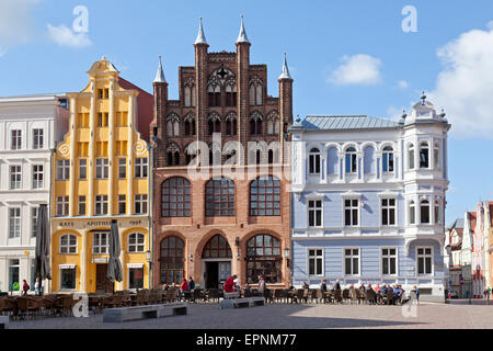 Giebel, Altmarkt, Stralsund, Mecklenburg-West Pomerania, Deutschland Stockfoto