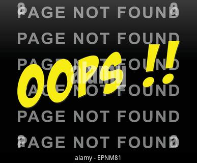 Illustration der lustige Seite gefunden nicht Website-Hintergrund Stock Vektor
