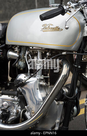 Oldtimer Velocette Venom Thruxton Motorrad. Klassische britische Fahrrad Stockfoto