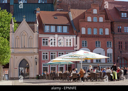 Restaurant, Altmarkt, Stralsund, Mecklenburg-West Pomerania, Deutschland Stockfoto