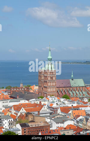 Blick vom Turm der Kirche St Mary, Stralsund, Mecklenburg-West Pomerania, Deutschland Stockfoto