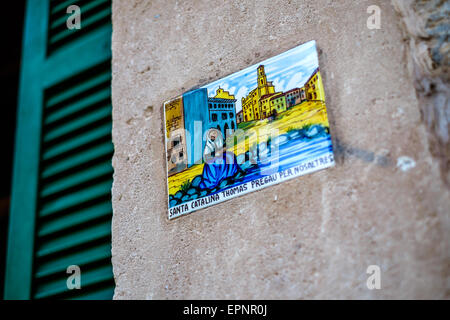 Grüße aus Mallorca, die Insel in Spanien Stockfoto