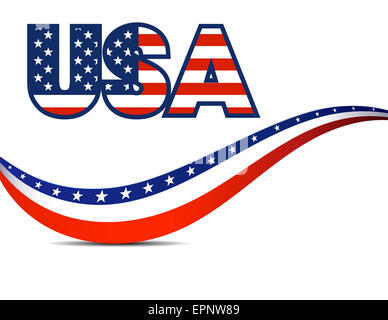 USA Stars And Stripes - Sterne Amerika Flagge amerikanische blau weiß 4. Juli - Poster Stockfoto
