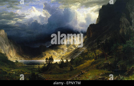 Albert Bierstadt A Storm in den Rocky Mountains, Mt. Rosalie Stockfoto