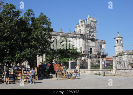 Plaza de Armas Havanna Kuba Stockfoto