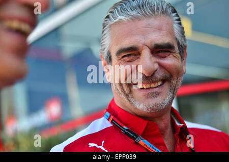 Monte Carlo, Monaco, 20. Mai 2015. Maurizio Arrivabene, Teamchef des Ferrari F1 Team. Medientag der Formel 1 Grand Prix von Monaco, Monte Carlo. Bildnachweis: Kevin Bennett/Alamy Live-Nachrichten Stockfoto