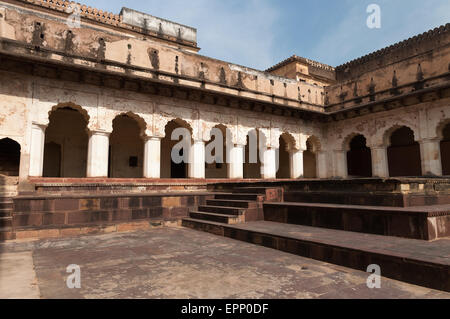 Raj Mahal Palast in Orchha. Madhya Pradesh. Indien Stockfoto