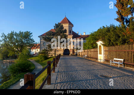 Telc, Tschechische Republik, UNESCO-Kulturerbe-Stadt, unteren kleinen Tor Stockfoto