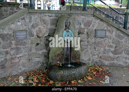 Der "Malvhina Auslauf" von Malvern Quellwasser, Great Malvern, UK. Stockfoto